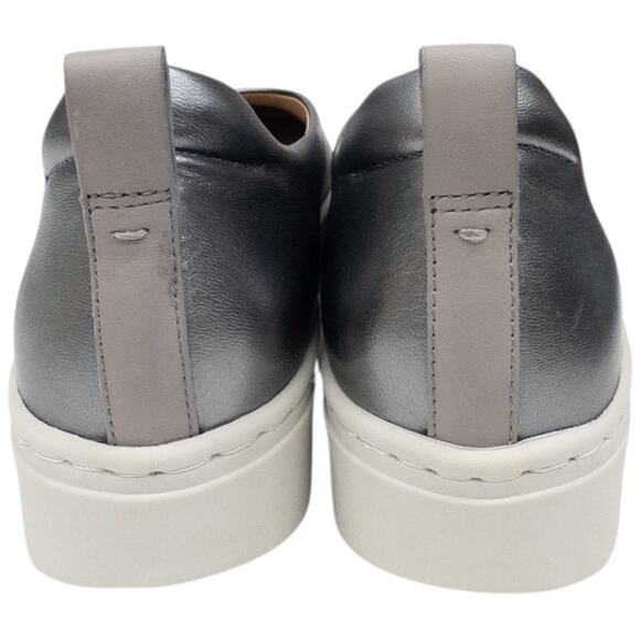 Naked Feet Regime Platform Slip-On Sneaker Women's 7.5 Silver Pewter - Picture 6 of 8